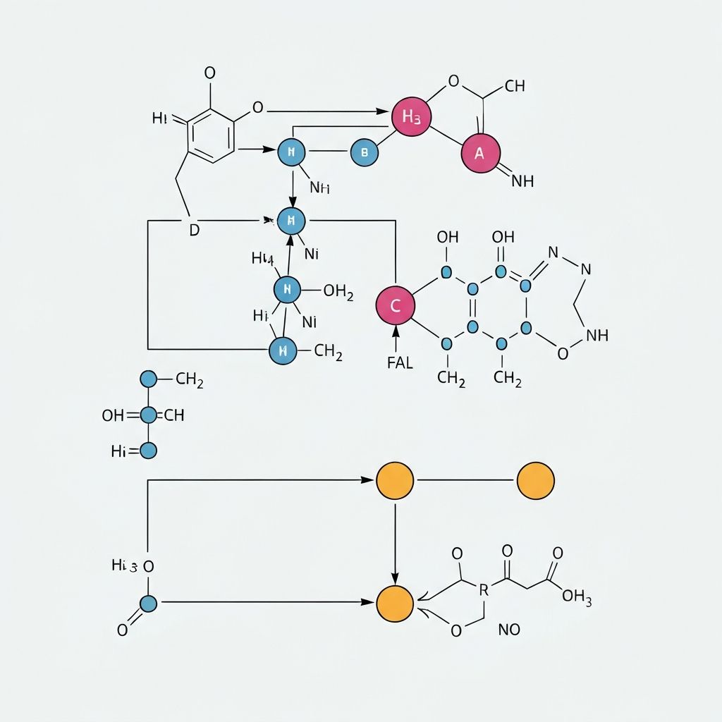 Visualisierung von Hormonproduktion und Fettmolekülstrukturen